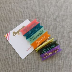 Spanish Days of the Week Hair Clips